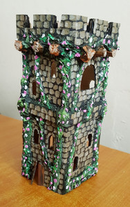 Lorna, castle tower, recycled materials.jpg